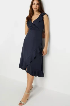 Tall Frill Wrap Midi Dress