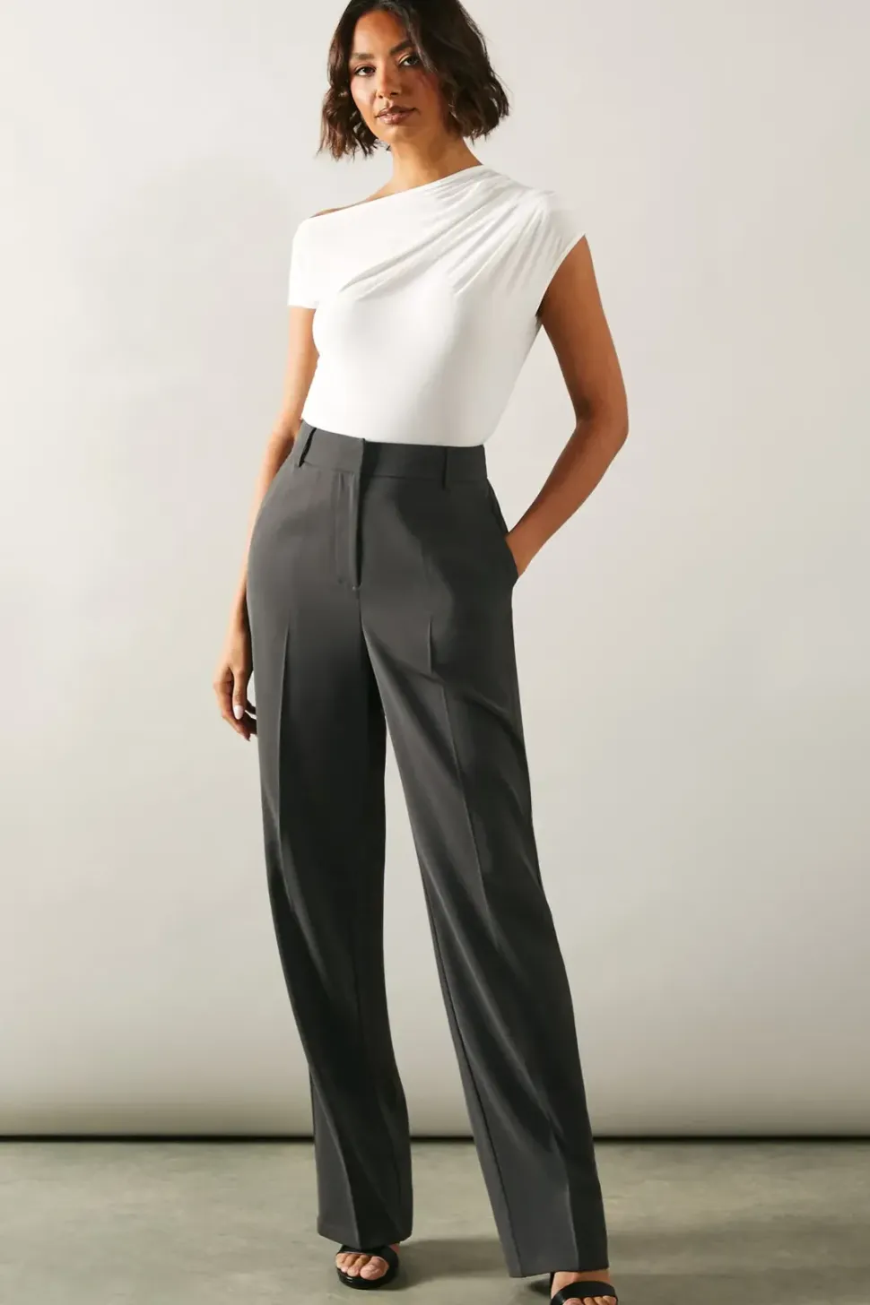 Tall High Waist Straight Leg Trouser