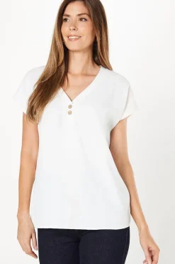 Tall Ivory Grown On Sleeve T-shirt