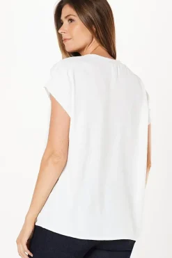 Tall Ivory Grown On Sleeve T-shirt