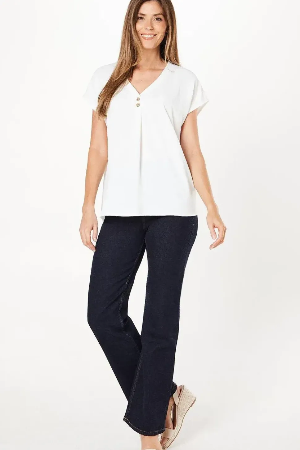 Tall Ivory Grown On Sleeve T-shirt