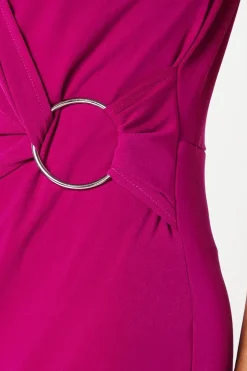 Tall Jersey Buckle Detail Midi Dress
