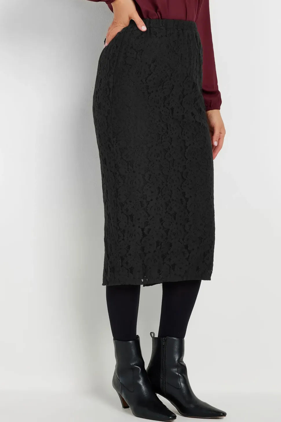 Tall Lace Pencil Skirt