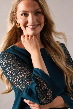 Tall Lace Sleeve Blouse