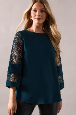 Tall Lace Sleeve Blouse