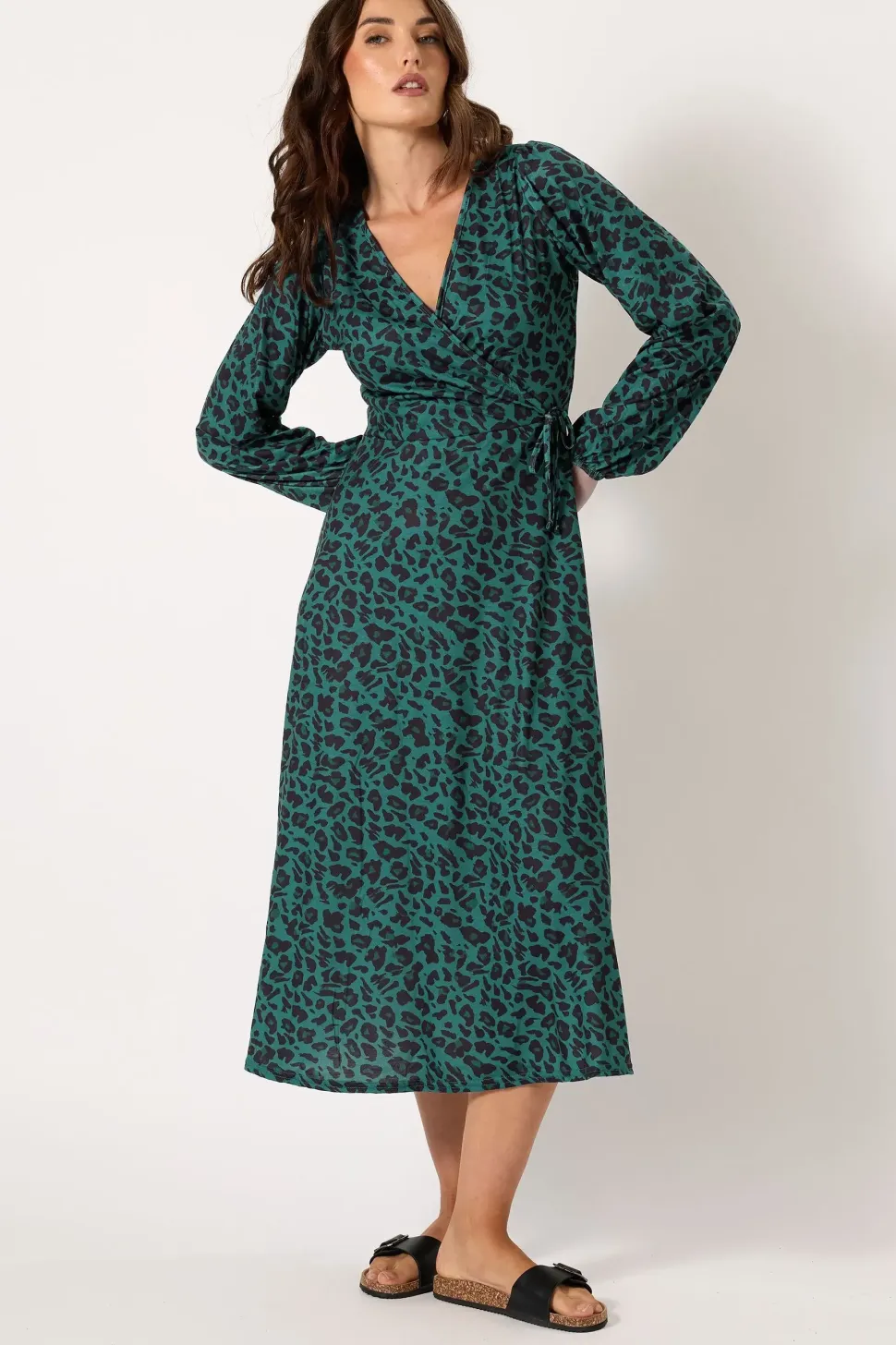 Tall Leopard Print Wrap Dress