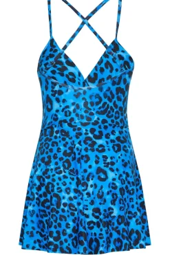Tall Leopard Print Wrap Swim Dress