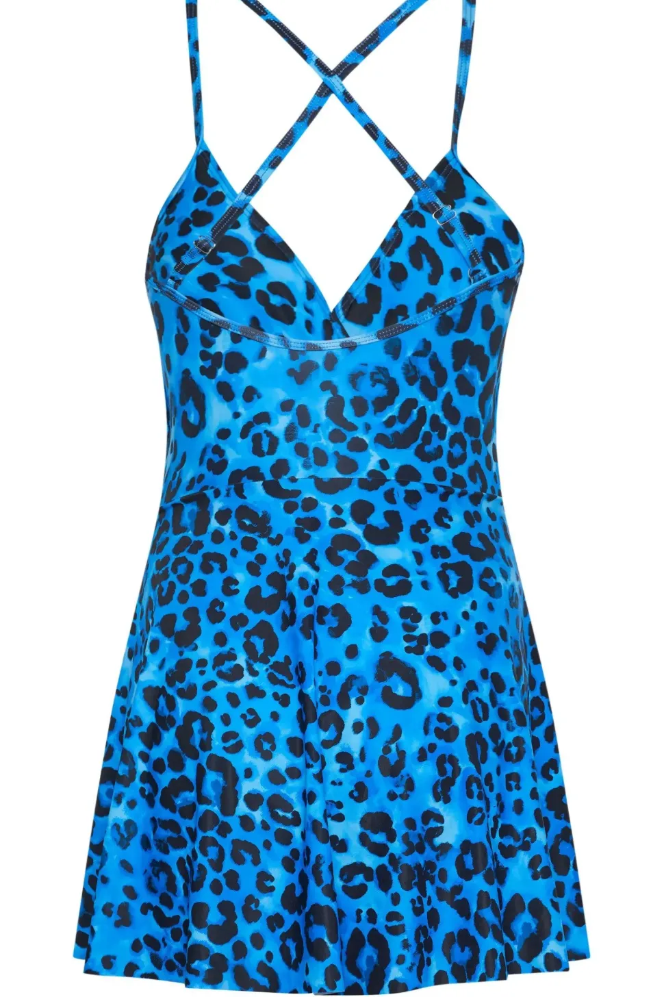 Tall Leopard Print Wrap Swim Dress