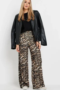 Tall Leopard Wide Leg Trousers