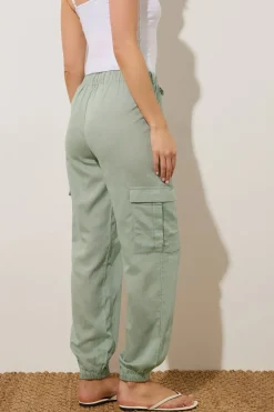Tall Linen Cargo Trousers