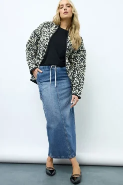 Tall Maxi Denim Skirt