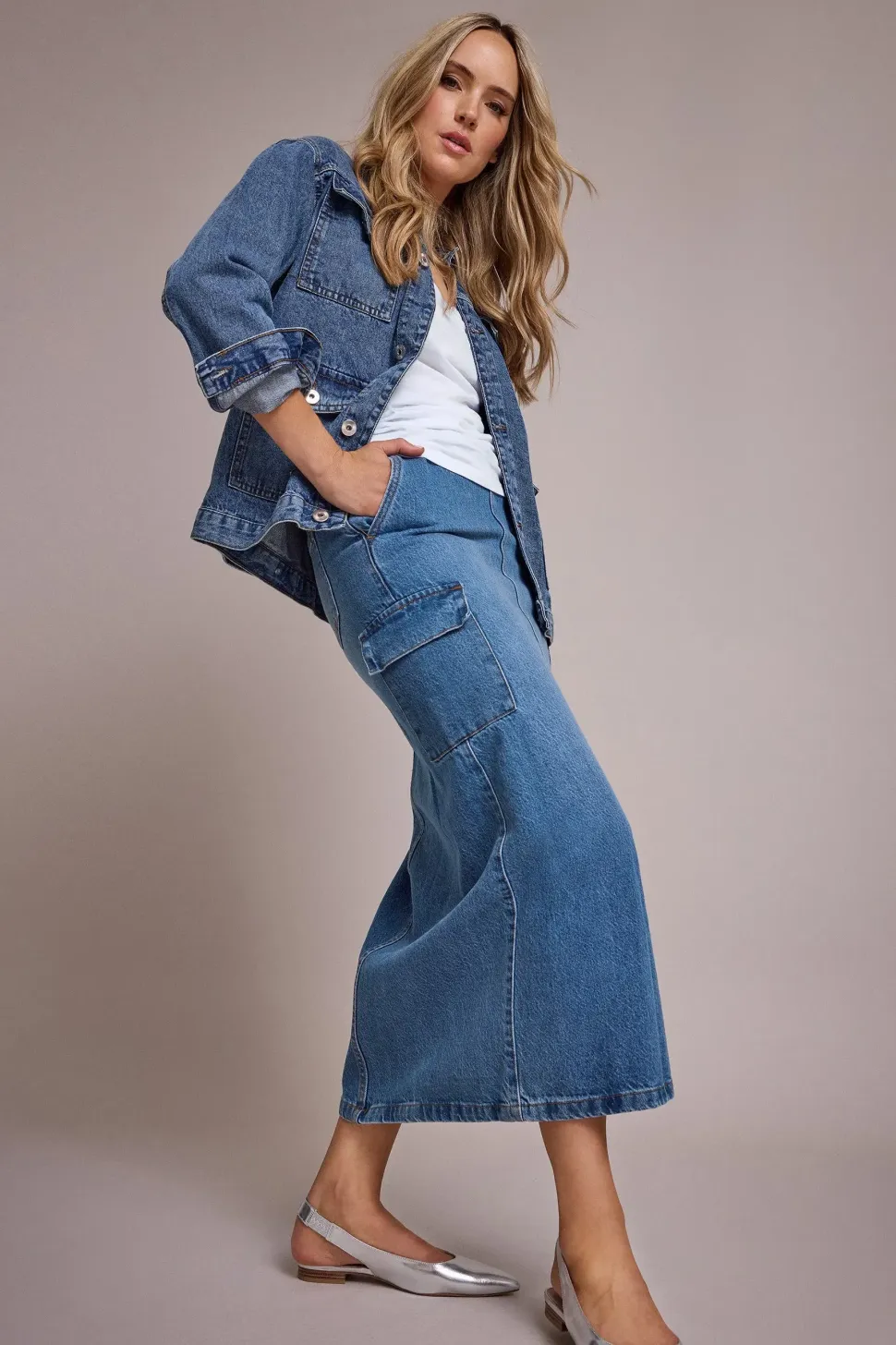 Tall Maxi Denim Skirt