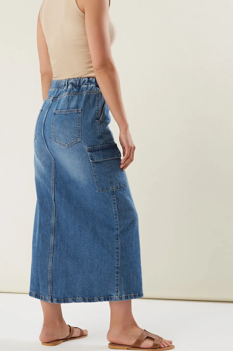 Tall Maxi Denim Skirt