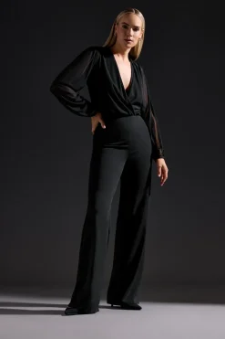 Tall Mesh Sleeve Jumpsuit