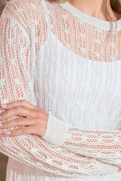 Tall Metallic Crochet Jumper