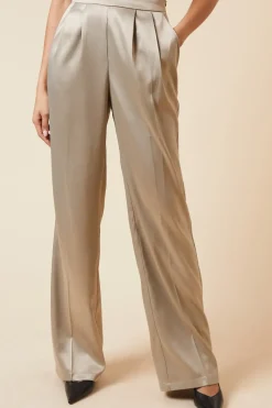 Tall Metallic Wide Leg Trouser