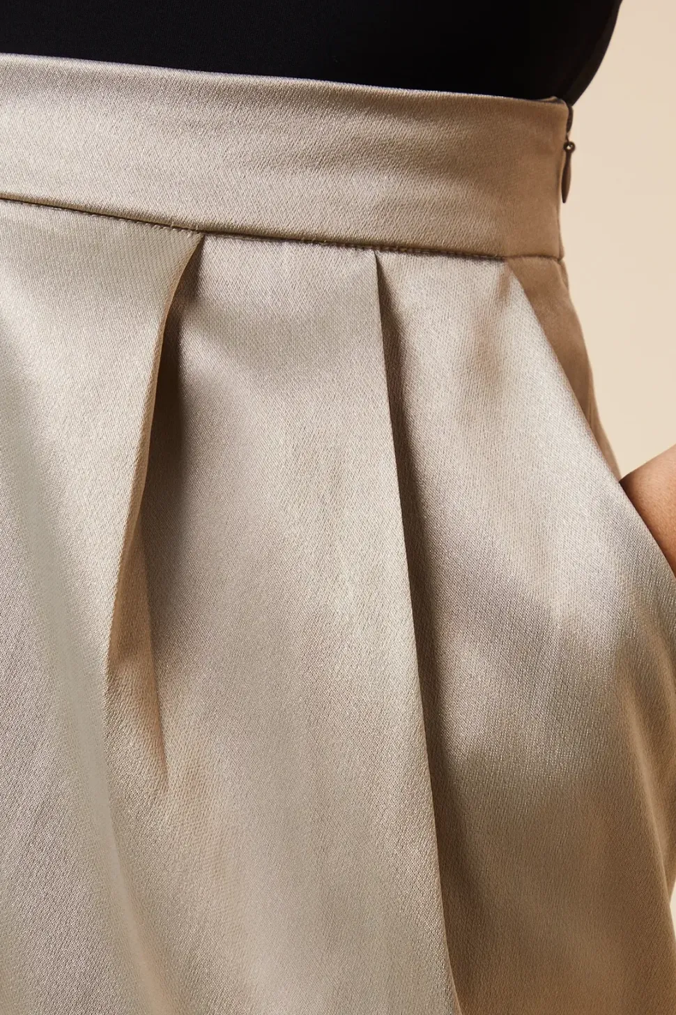 Tall Metallic Wide Leg Trouser