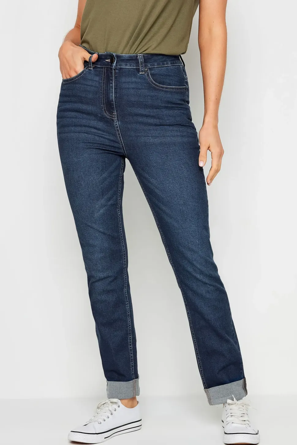 Tall Mid Wash Cigarette Jeans