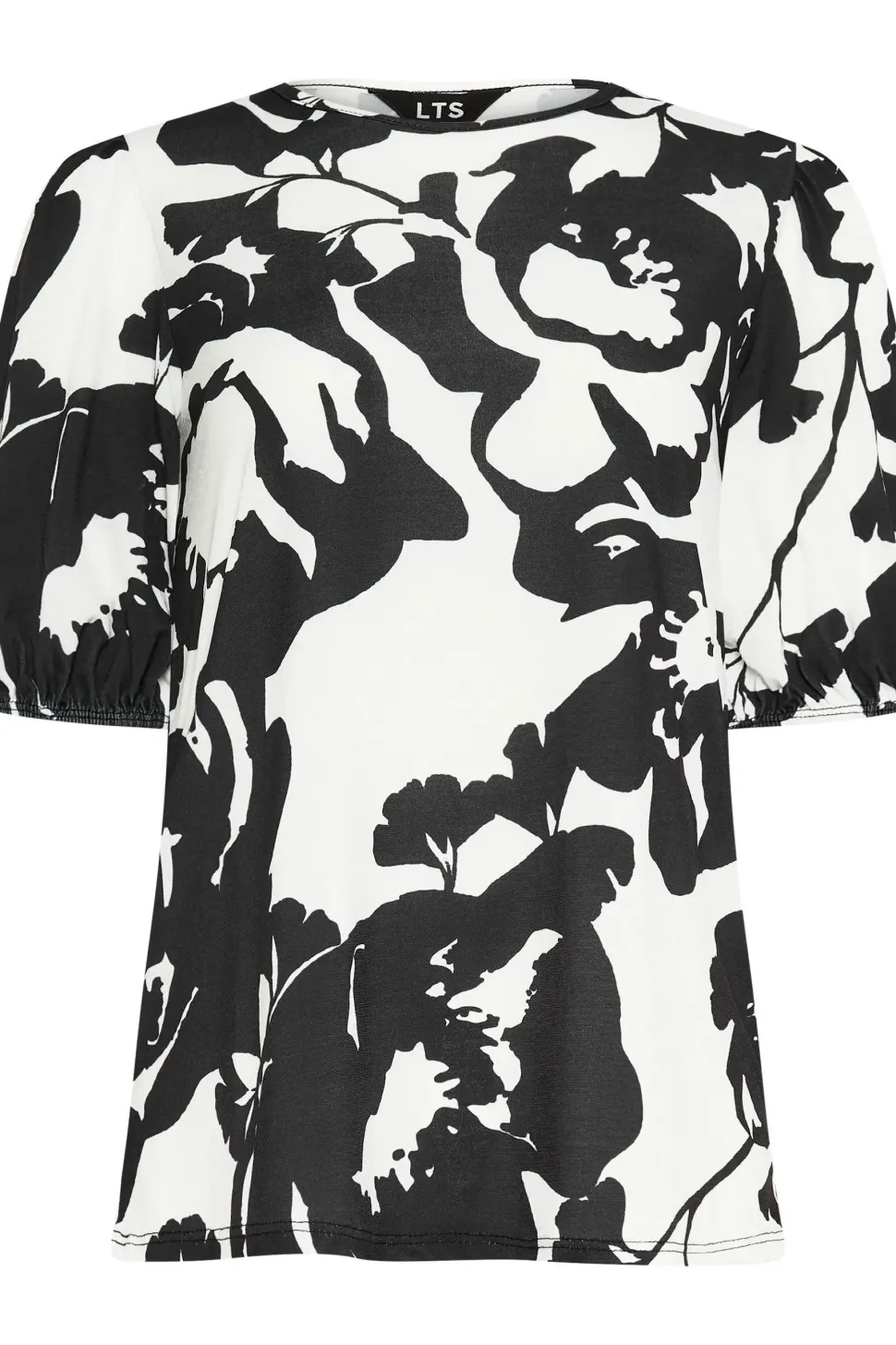 Tall Monochromatic Floral Print Top
