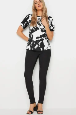 Tall Monochromatic Floral Print Top