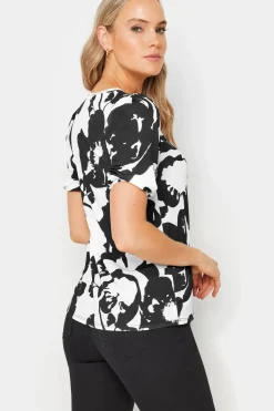 Tall Monochromatic Floral Print Top