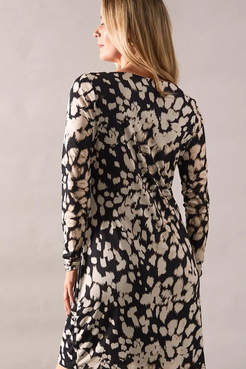 Tall Mono Scratch Print Jersey Shift Dress