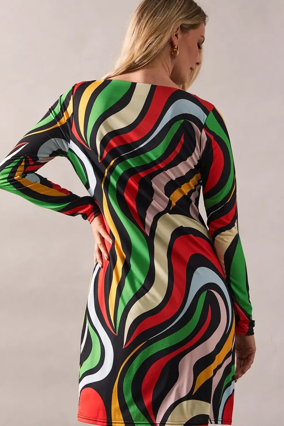 Tall Multi Swirl Print Jersey Shift Dress