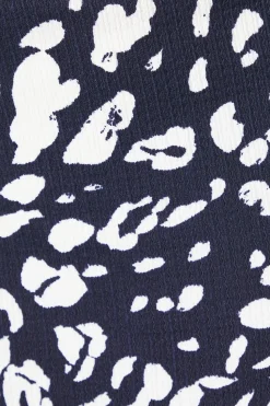 Tall Navy Animal Wrap Mini Dress