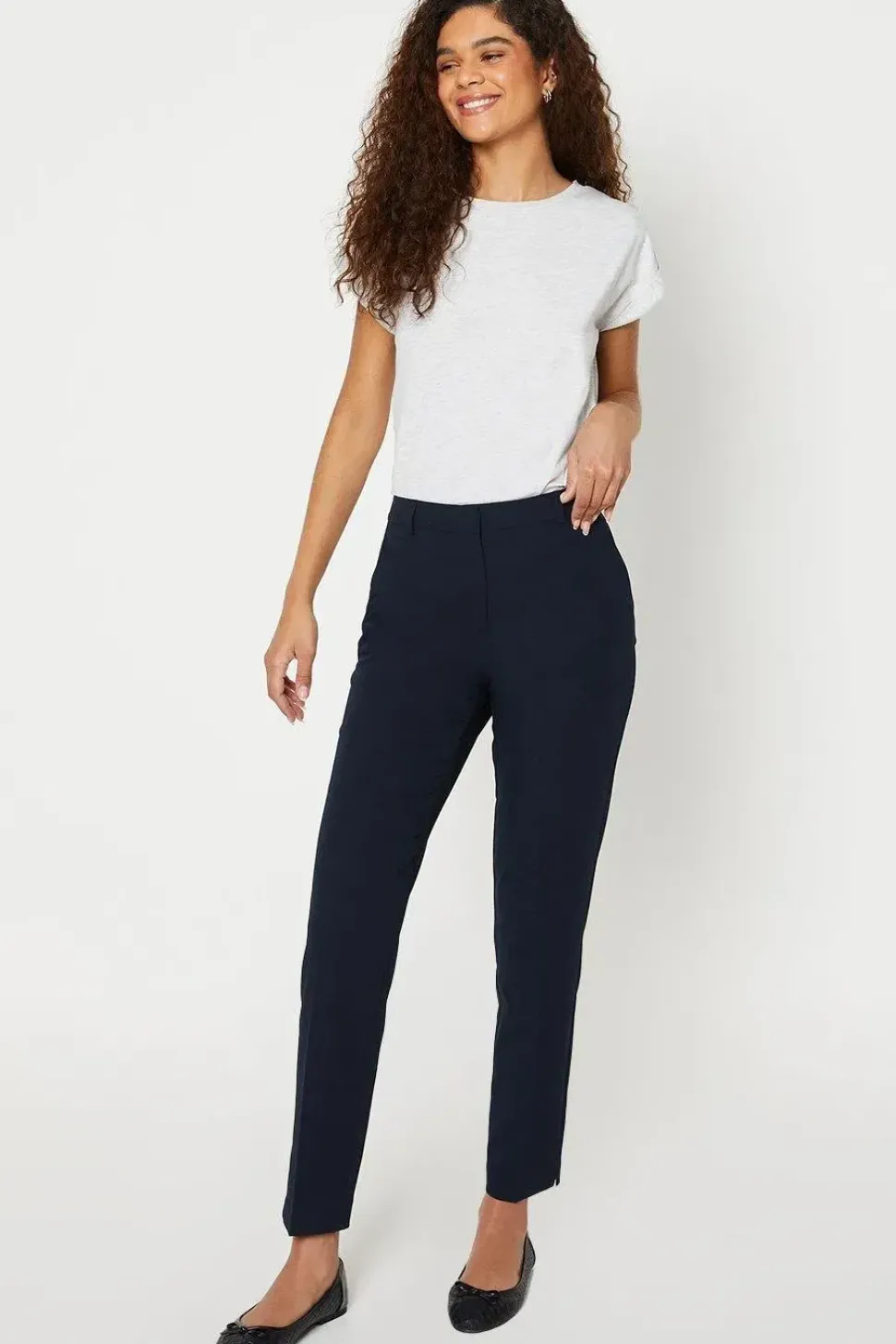 Tall Navy Ankle Grazer Trouser