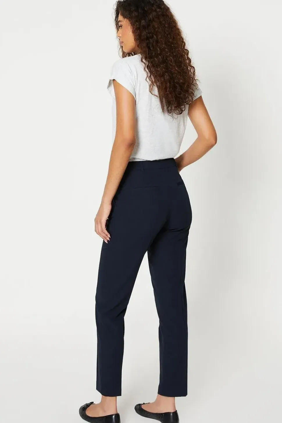 Tall Navy Ankle Grazer Trouser