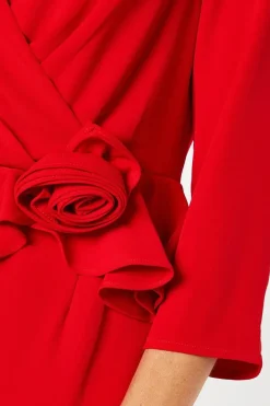 Tall Occasion Corsage Tailored Midi Dress
