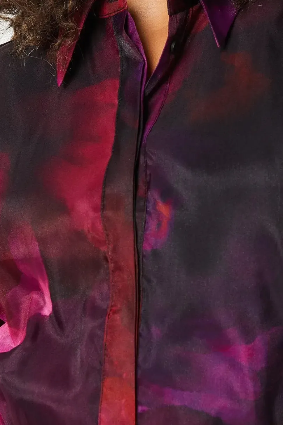 Tall Occasion Floral Organza Shirt Midi Dress