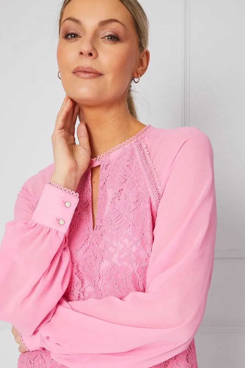 Tall Occasion Premium Lace Chiffon Sleeve Formal Shift Dress