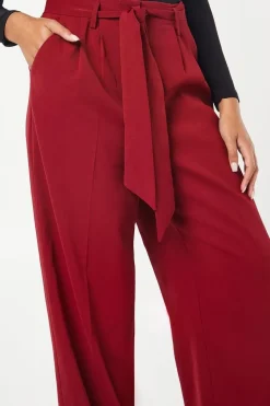 Tall Paperbag Belted Wide Leg Trouser