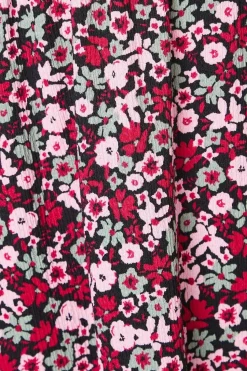 Tall Pink Ditsy Wrap Midi Dress
