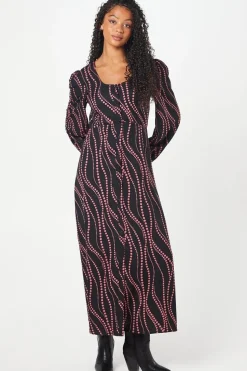 Tall Pink Spot Scoop Neck Shirt Dress