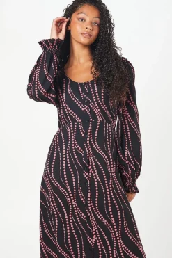 Tall Pink Spot Scoop Neck Shirt Dress