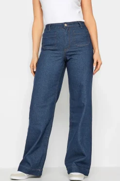 Tall Pocket Detail Wide Leg Jeans
