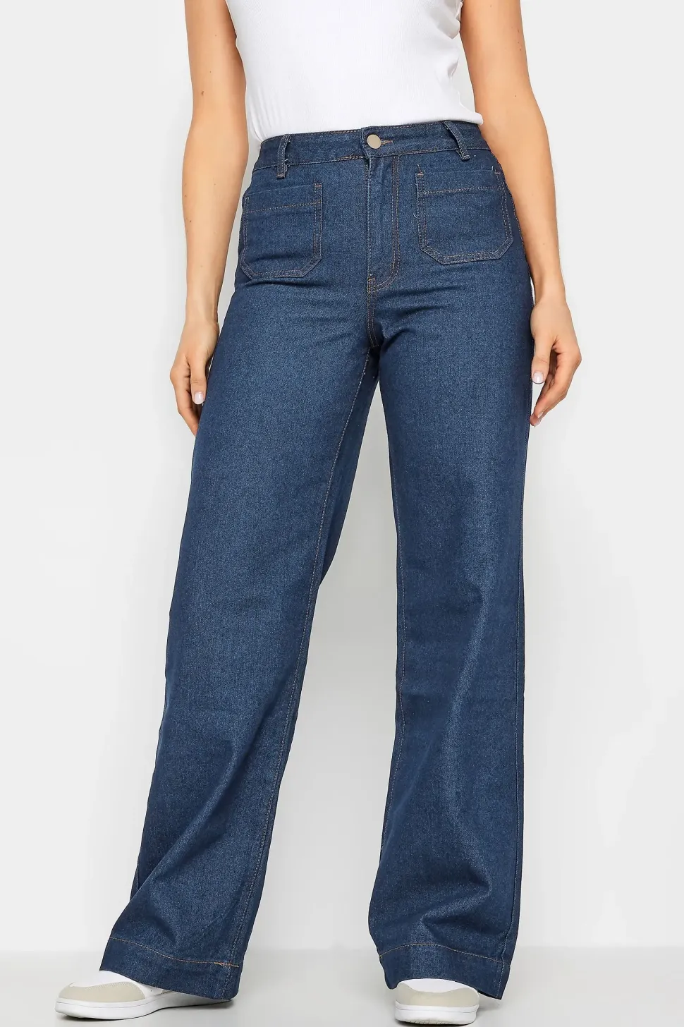Tall Pocket Detail Wide Leg Jeans