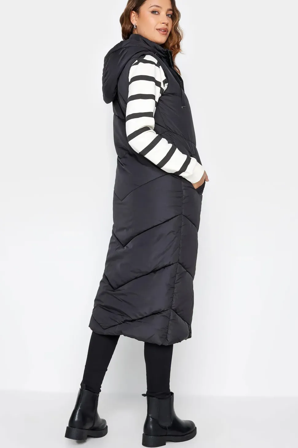 Tall Quilted Longline Gilet