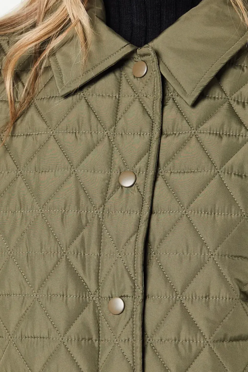 Tall Quilted Padded Collar Short Puffer Coat