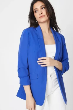 Tall Ruched Sleeve Blazer