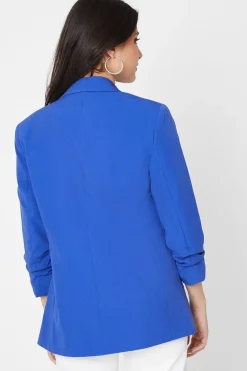 Tall Ruched Sleeve Blazer