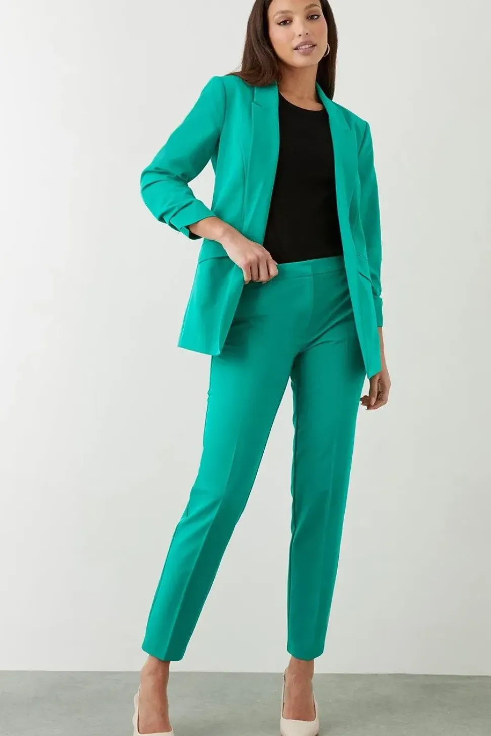 Tall Ruched Sleeve Blazer