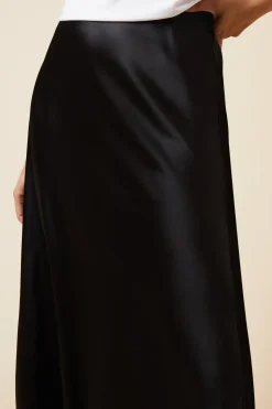 Tall Satin Bias Midi Skirt