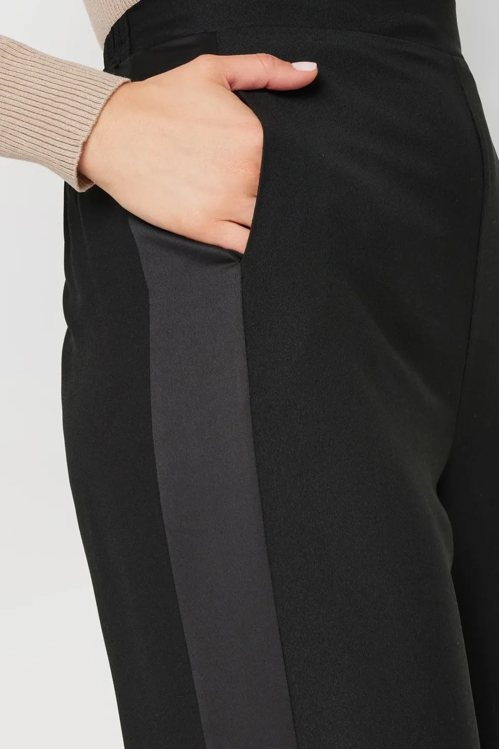 Tall Satin Side Stripe Trousers