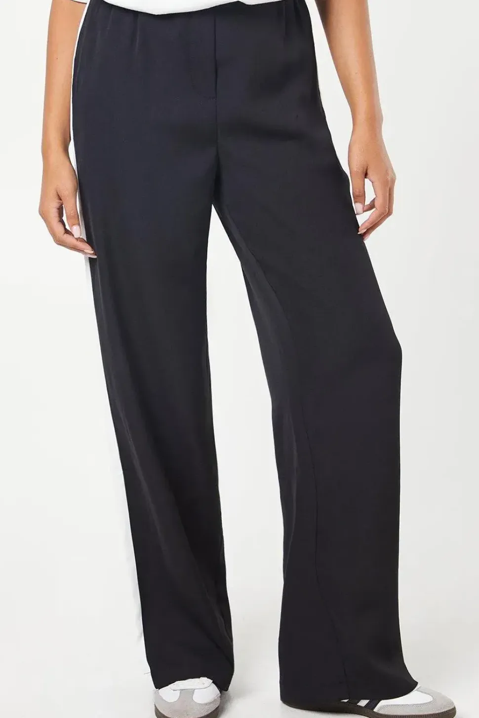 Tall Side Stripe Pull On Wide Leg Trouser