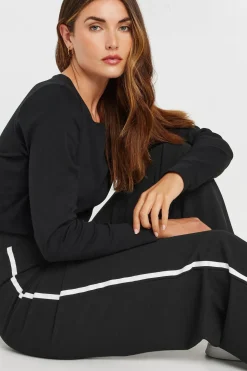 Tall Side Stripe Scuba Wide Leg Trousers
