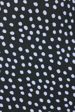 Tall Spot Ruffle Hem Mini Dress