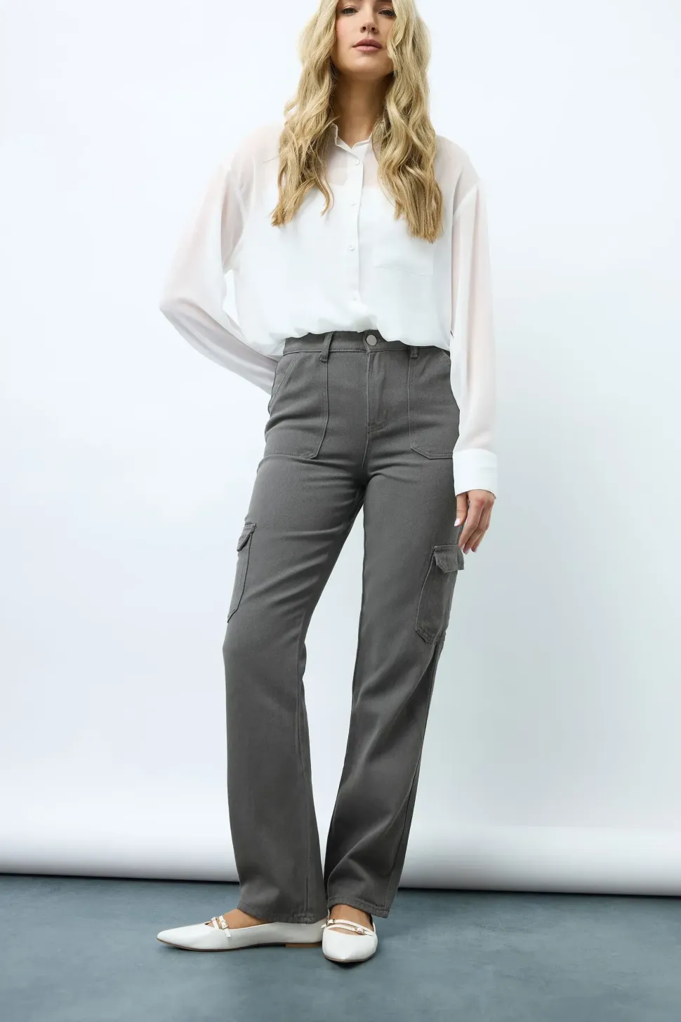 Tall Straight Leg Cargo Jeans
